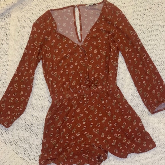 American Eagle Outfitters Pants - Burgundy Romper American Eagle S